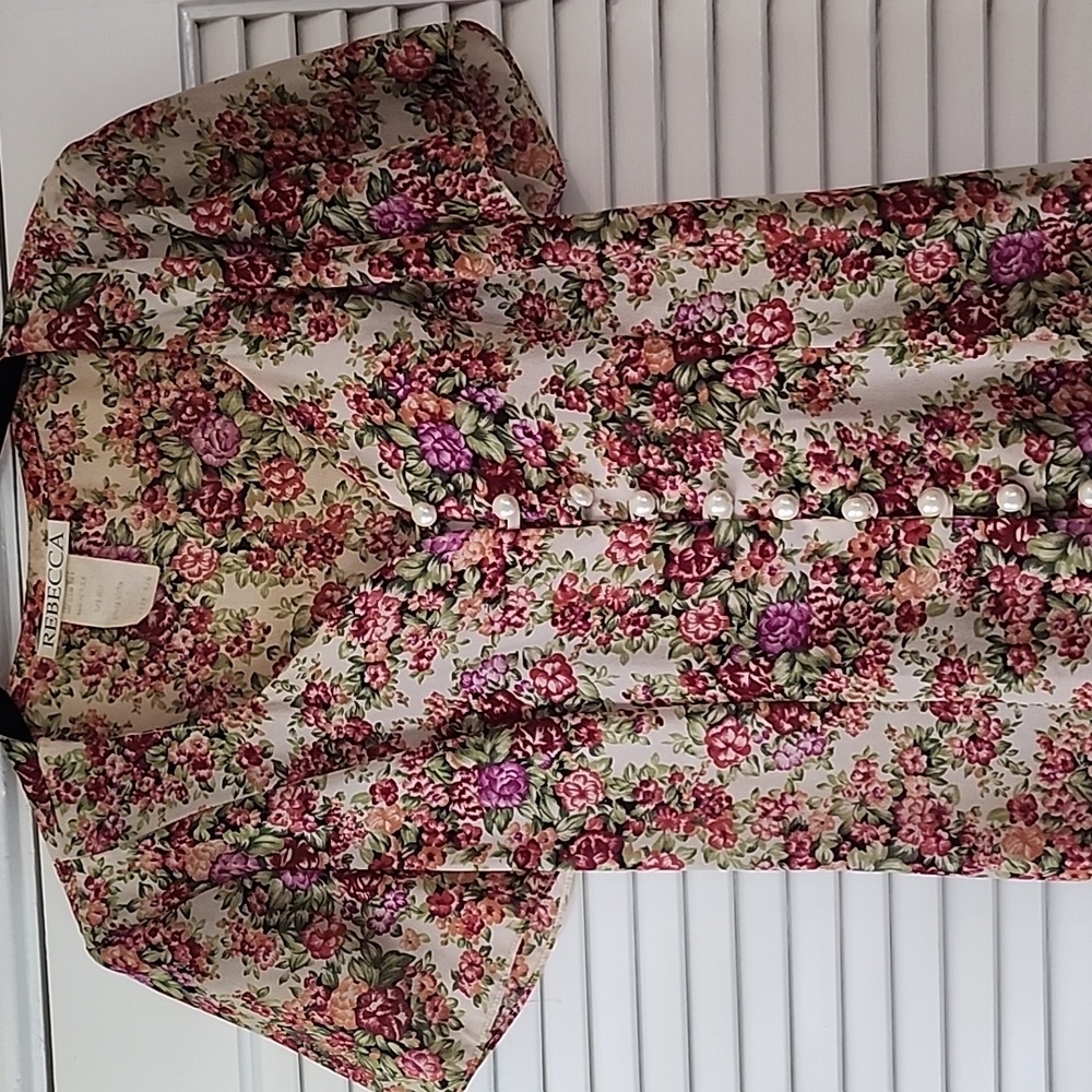VGUC- Y2K Vintage Rebecca Floral Dress with lace up tie back,  Size 5/6